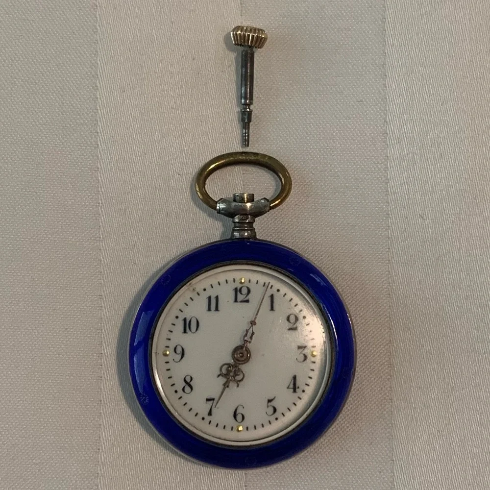 Vintage Women’s K&L and Argent Dore Silver 800 Swiss Pocket Watch (Not Working)
